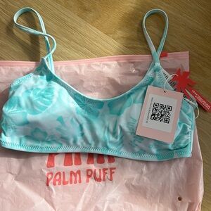 Pink Palm Puff Chloe top